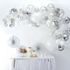 Ginger Ray Premium Silver Balloon Garland DIY Arch Kit, includes 70 Assorted Latex & Foil Balloons plus 4m Balloon Tape