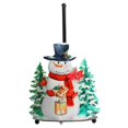 BAETEUY Christmas Paper Roll Holder Santa Snowman Red Fruits Holiday