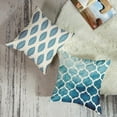 thumbnail image 3 of Throw Pillow Covers Home Decor Set of 4 Geometric Abstract Blue Modern Eastern Abstract Pillow Cases Decorative 18 x 18 Inches Outdoor Cushion Couch Sofa Pillowcases, 3 of 6