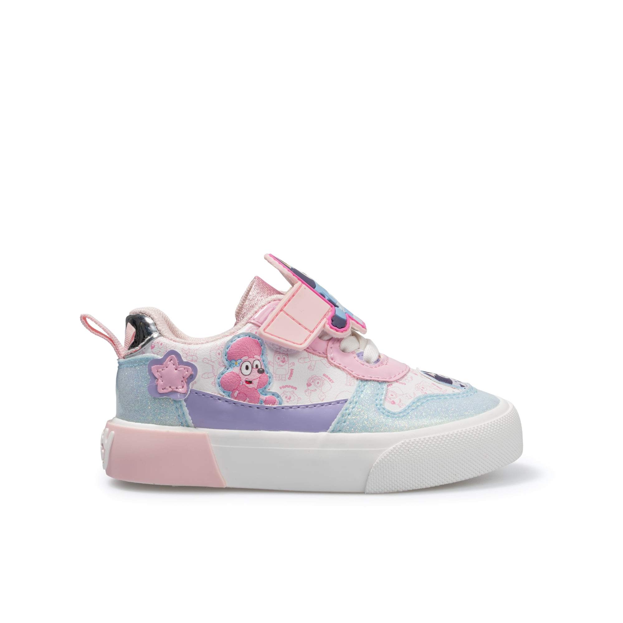 Bluey and Bingo Toddler Girls Glitter Court Sneaker