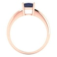 thumbnail image 4 of Clara Pucci 14K Rose Gold 1ct BlueSapphire Solitaire Ring for Women, 4 of 7
