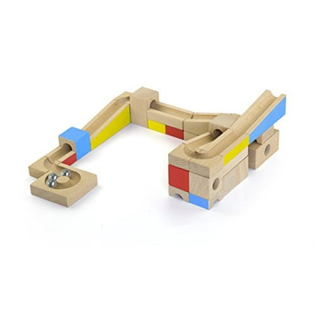 Colorful Classics - Wooden Marble Run 40 Pc. Set