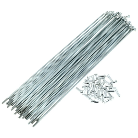 Bicycle Spokes Bike Wheel Spokes Silver Tone Nipple 1 Set 13G 209mm Length 45 Steel Galvanized