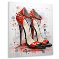 thumbnail image 2 of Designart "Black And Red High Heels Euphony I" Fashion Metal Wall Decor, 2 of 5