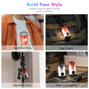 WUBEN E2 Mini LED Keychain Flashlight, Multi-Light Source, Memory Function, USB-C Rechargeable EDC Flashlight for Outdoor Hiking Emergency
