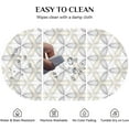 thumbnail image 4 of Oval Tablecloth 60 x 102 Inch, Modern Abstract Geometric Flower Oval Table Cloth, Waterproof Wrinkle Free Oval Table Cover for Indoor Outdoor Kitchen Dinning Room, 4 of 6