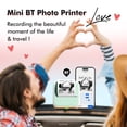 thumbnail image 4 of Mini Pocket Printer Portable Thermal Instant Photo Printing Label Maker Machine BT Wireless Connect Compatible with Android / iOS APP Support Receipt Label Memo Sticker Notes Lists Scrapbook DIY, 4 of 9