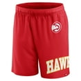 thumbnail image 2 of Men's Fanatics Red Atlanta Hawks Free Throw Mesh Shorts, 2 of 3