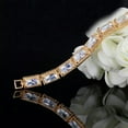 thumbnail image 5 of Luxury Square Tennis Chain Link Bracelet Bangle 18k Gold Plated CZ Bridal Girls, 5 of 6