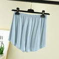 thumbnail image 2 of Pxiakgy Women's Solid Pajama Shorts Soft Lounge Sleep Shorts Summer Shorts for Women Pajama Shorts Women Summer Women's Large Sized High Waisted Loose and Wide Leg Casual Shorts Light Blue Xl, 2 of 6