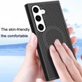 thumbnail image 3 of Magnetic Cooling Case for Samsung Galaxy S24, Hard PC Slim Cellular Hole Heat Dissipation Mesh Breathable Hollow Honeycomb Case for Samsung Galaxy S24 SR-Black, 3 of 8
