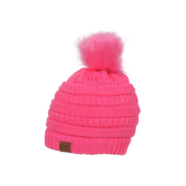 Gravity Threads Bonnet Tricoté à Pompons - Nouveau Rose Bonbon
