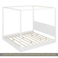 thumbnail image 5 of King Size Wood LED Canopy Bed ,Canopy Platform bed With Support Slats, No Box Spring Needed, White, 5 of 12
