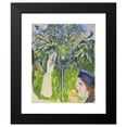 thumbnail image 2 of Edvard Munch 12x14 Black Modern Framed Museum Art Print Titled - Two Women in the Garden (1919), 2 of 5