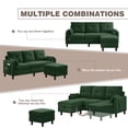 thumbnail image 3 of Soscana 4 Piece Sofa Set,Convertible Sectional Sofa Couch with Storage Ottoman and Storage Pockets, L Shaped 3 Seater+Reversible Ottoman+Loveseat+Accent Chair,Living Room Furniture Set for Apartment, 3 of 7