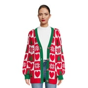 Holiday Time Women's and Women's Plus Size Christmas Sweater and Headband Set, 2-Piece