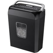Paper Shredder for Home Use, 3.4 Gal Wastebasket, 6 Sheet Crosscut Paper Credit Cards, Staples, and Clips Shredder for Home Office Use, Portable Handle Design