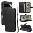 thumbnail image 2 of Wallet Case for Google Pixel 10 Pro XL 5G Flip Cover with Card Slots, Magnetic Stand & Strap Black, 2 of 7