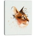 thumbnail image 2 of Esquisse Aquarelle Chat Brun Adorable - Grande Toile d'Art Animal, 2 of 4