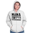 thumbnail image 5 of Funny Mama Llama Mothers Day Pun Zip Hoodie Sweatshirt Women Brisco Brands S, 5 of 6