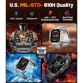 thumbnail image 2 of HIRREO Smart Watch for Men with 1000mAh,2.13" Big Screen Smartwatch with 10ATM Waterproof,Always Display,100+ Sports Modes,Health Tracker, Smart Watch, 2 of 8