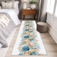 thumbnail image 4 of Beach Coastal 2'x6' Runner Rugs for Hallway Kitchen Bedside Non Slip Washable, Nautical Shell Starfish Coral Summer Entryway Rug Runners with Rubber Backing, Long Carpet Runner for Laundry Room, 4 of 8