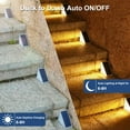 thumbnail image 6 of MUCH Solar Step Lights for Outdoor Waterproof - IP65 Solar Stair Lights Outdoor Dusk to Dawn for Garden/Fence/Patio (Warm White) - 4 PACKS, 6 of 13