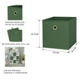 thumbnail image 6 of Mainstays Collapsible Fabric Cube Storage Bins (10.5" x 10.5"), Green Boucle, 4 Pack, 6 of 6