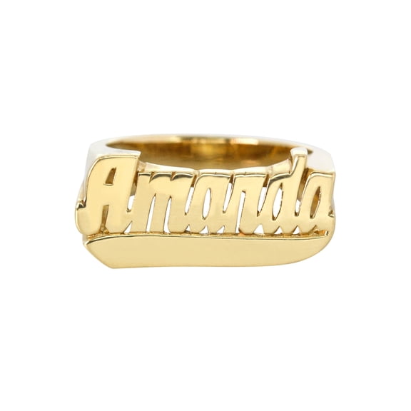 14K Script Gold Name Ring | Appx. 3.8 Grams