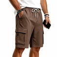 thumbnail image 7 of Sewkxo Mens Casual Sweat Shorts Drawstring Elastic Waist Athletic Workout Gym Jogger Shorts with 4 Pockets,Brown XL, 7 of 7