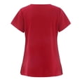 thumbnail image 3 of Scrub Tops V-Neck Tops with Pockets Easy Care Uniforms Red Scrub Tops for Women Easy Care Womens Scrubs, 3 of 8
