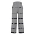 thumbnail image 4 of Timegard Womens Plus Size Pants Striped Straight Leg Elastic Waist Lounge Pants with Pockets Fall Travel, 4 of 5