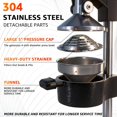 thumbnail image 2 of Commercial Heavy Duty Manual Citrus Juicer, Cast Iron Orange Press Squeezer for Lemon, Lime, Grapefruit & Pomegranate, with Stainless Steel Strainer Cup, Easy Clean, Black, 2 of 9