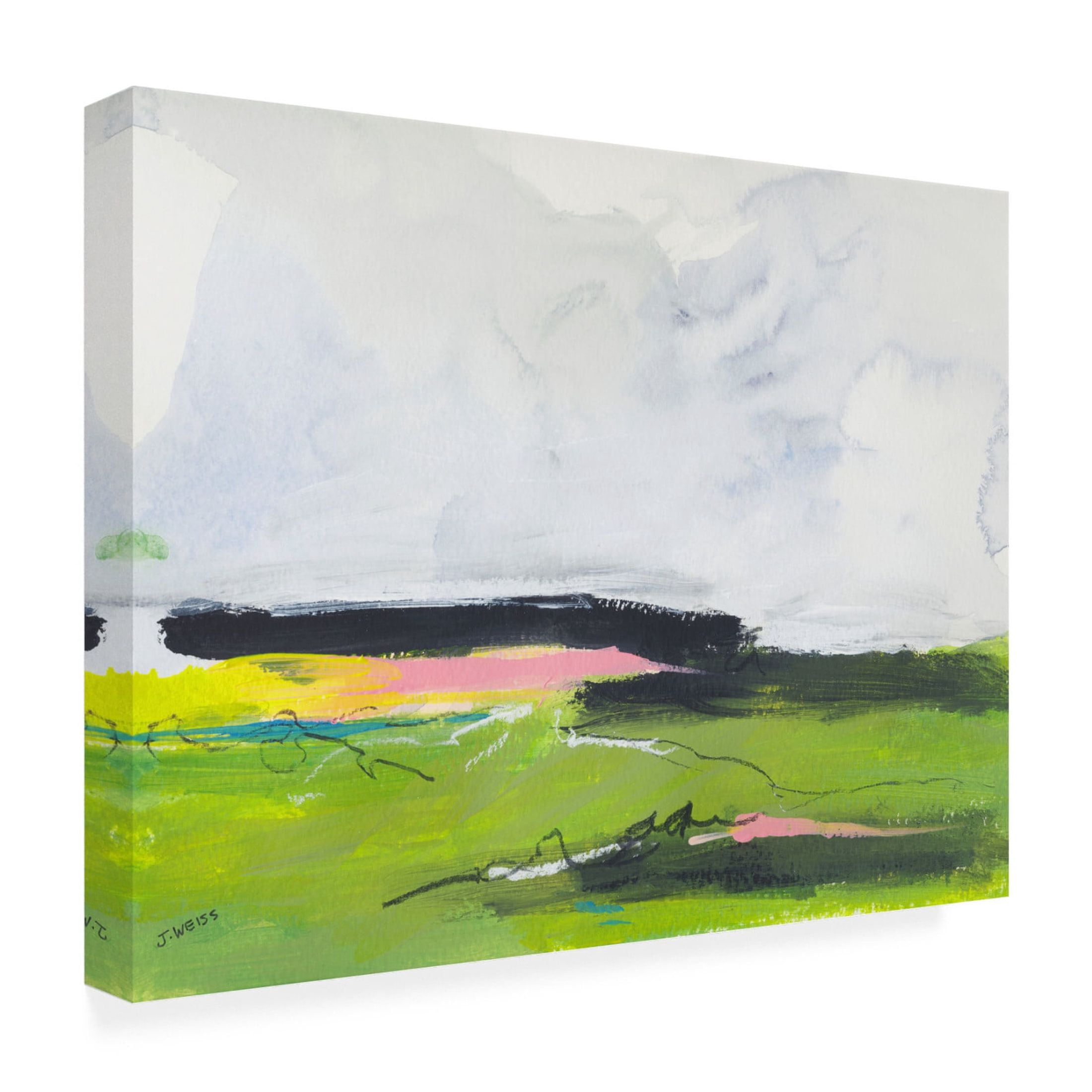 Canvas Wall Art - Jan Weiss 'Waiting For Spring 2' Wall Art for Living Room, Bedroom, or Office Décor by Trademark Fine Art - 19 x 14 Inches