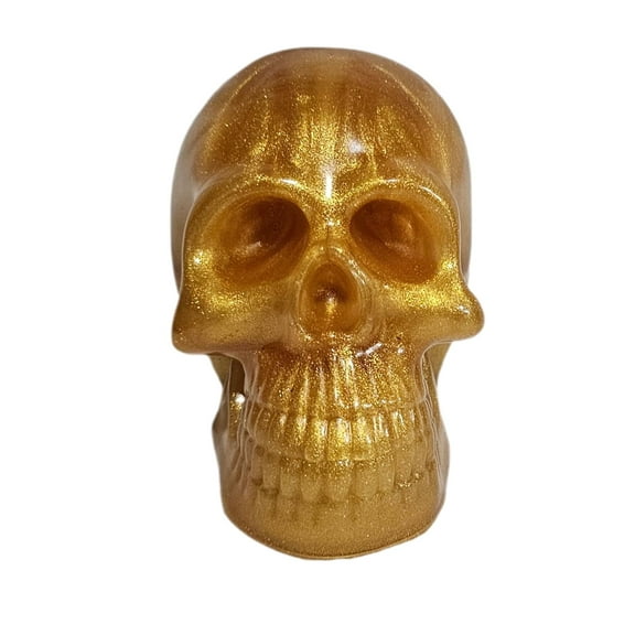 Gold Creepy Skull Decoration