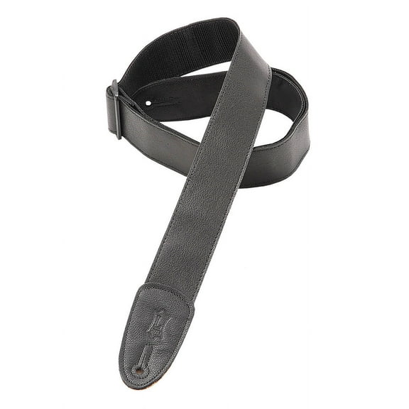 Garment Leather Guitar Strap - Black