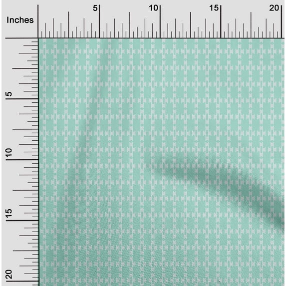 oneOone Georgette Viscose Fabric Stripe & Geometric Kasuri Printed Fabric 1 Yard 42 Inch Wide