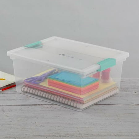 Sterilite - Plastic Deep Storage Container Bin with Latching Lid (4 Pack)