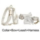 thumbnail image 1 of Hot Selling Custom Design Logo Sublimation Printed Polyester Pet Accessories Dog Collar Leashes Harness Bow Set Crystal01 ShopWise Round, 1 of 15