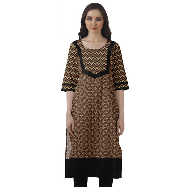 Moomaya Kurti de Designer Bollywood pour Femmes, Kurta Tunique Imprimée Longueur Genou