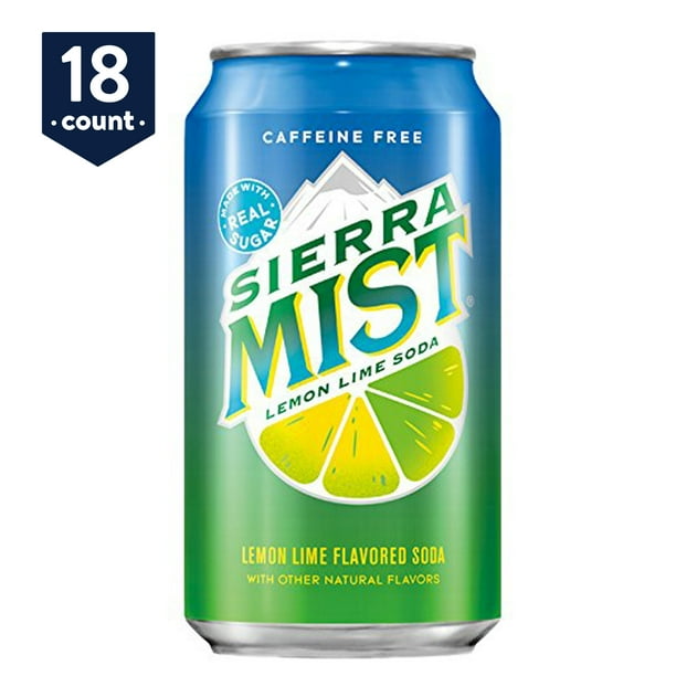 Sierra Mist LemonLime Soda, 12 oz Cans, 18 Count