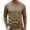 Khaki, variant on Men's Contrast Stitch T-Shirt Long Sleeve Crewneck Exposed Seam Top Relaxed Fit Casual Pullover for Daily Commute Outdoor Activities