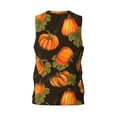 thumbnail image 3 of Easygdp Orange Pumpkin Men's Mesh Basketball Jersey Quick Drying Sleeveless Shirts Fitted Muscle Tank Tops Sport Round Neck T-Shirt - Small, 3 of 9