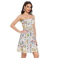 thumbnail image 2 of Dailycode Summer Dresses for Women Strapless Casual Beach Cover Ups Cartoon Sport Items Tube Top Sundress, 2 of 8