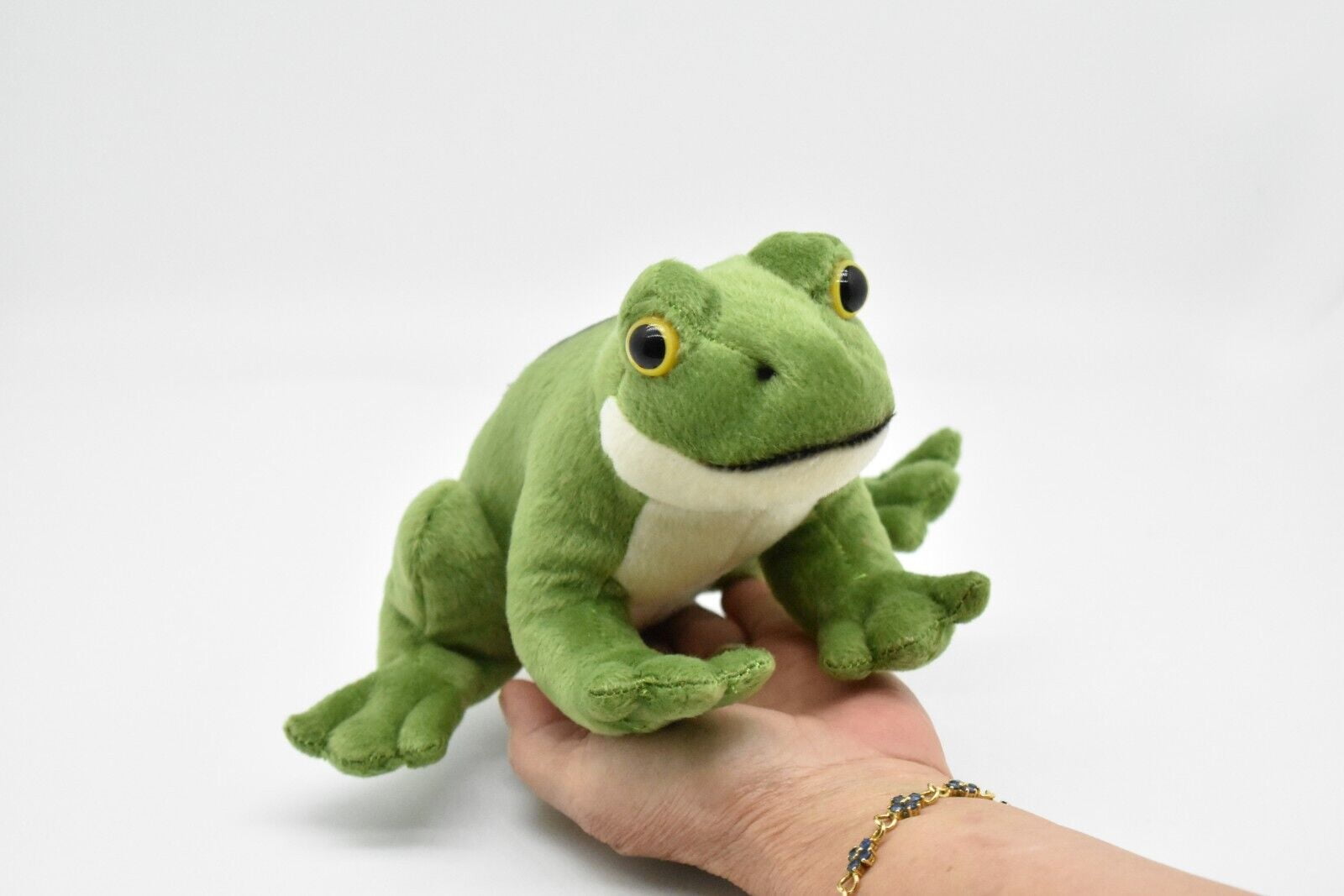 Walmart Happy Frog Plush 8.5 Stuffed Animal Doll For All Ages Spots Sitting