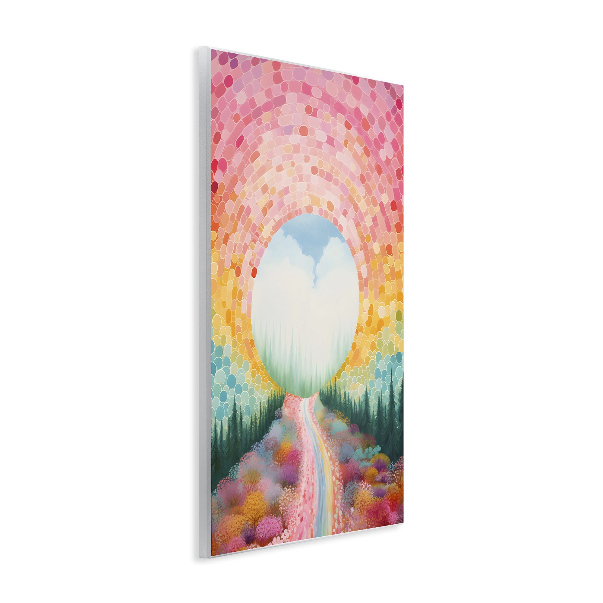 Stupell Industries Geometric Road Path Landscape Painting Unframed Art Print Wall Art, 13 x 19