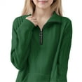 thumbnail image 5 of Mercatoo Half Zip Up Sweatshirts for Teen Girls Cable Knit Trendy 𝐏reppy Sweaters Pockets Long Sleeve Mock Neck Hoodies, 5 of 8