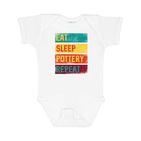 

Inktastic Ceramics Eat Sleep Pottery Repeat Gift Baby Boy or Baby Girl Bodysuit