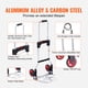 thumbnail image 4 of VEVOR Carretilla y plataforma plegables de mano, capacidad de 176 lb, carrito plegable de aluminio, carrito de equipaje resistente con mango telescópico y ruedas PP + TPR para el hogar, 4 of 8