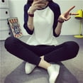 thumbnail image 4 of Women's Loose Jumper Tops Outerwear Long Sleeve Crewneck Sweatshirt Tracksuit, 4 of 5